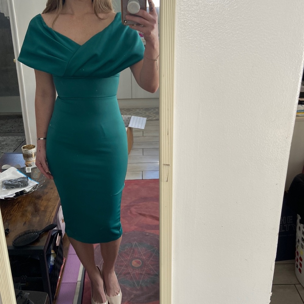 True Violet Green Party dress